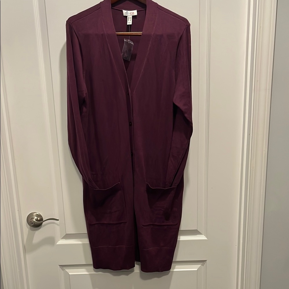 Denim and Company Deep Purple Cardigan
